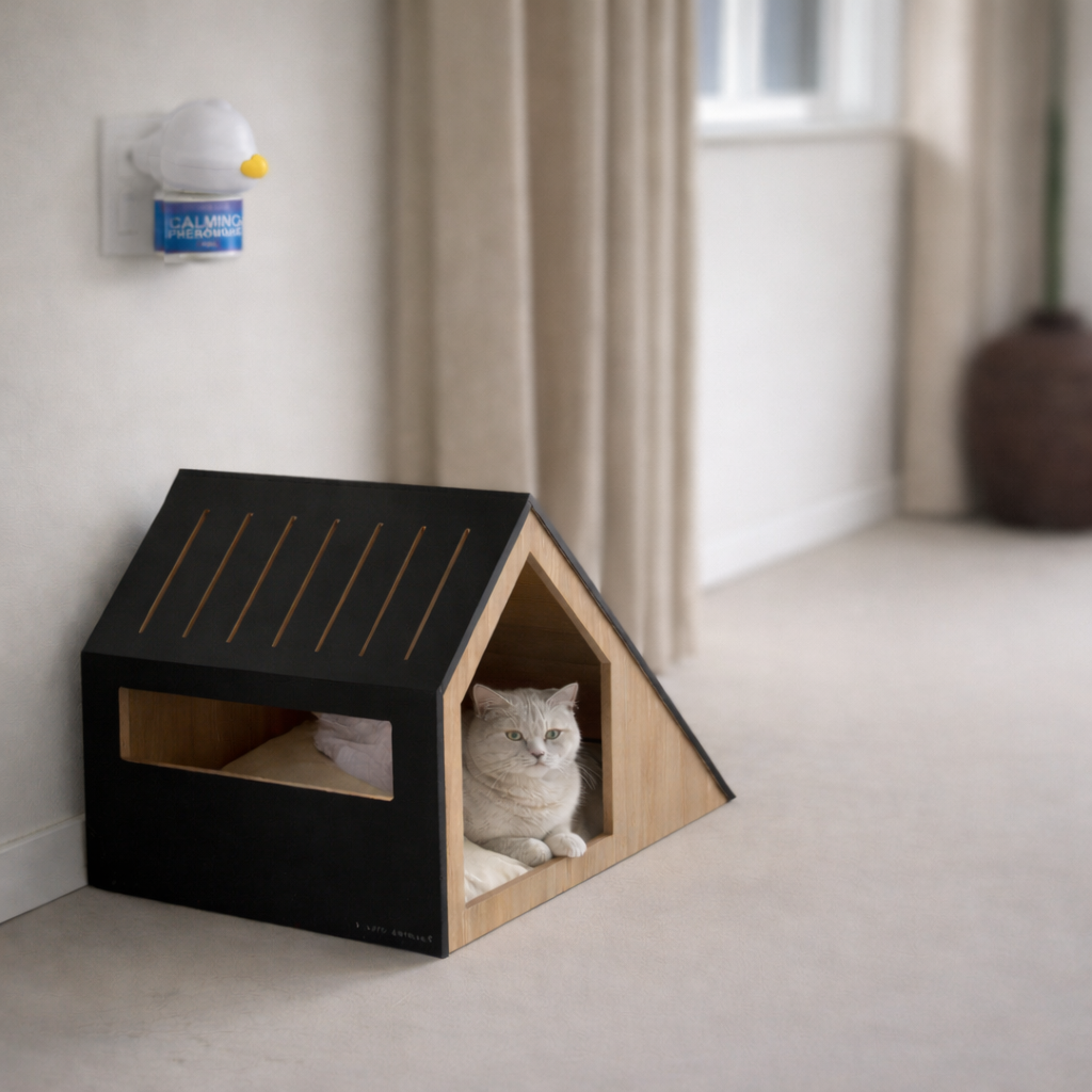 Chat devenant plus confiant à la maison